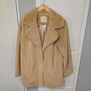 Altar'd State Cozy Tan Teddy Jacket